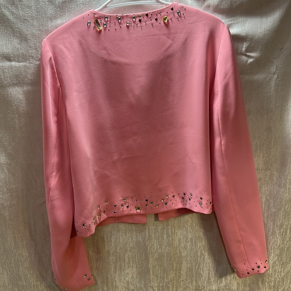 Juicy Couture Black Label Pink Lemonade Pearl Rhinestone Embellished Jac… - Picture 3 of 16